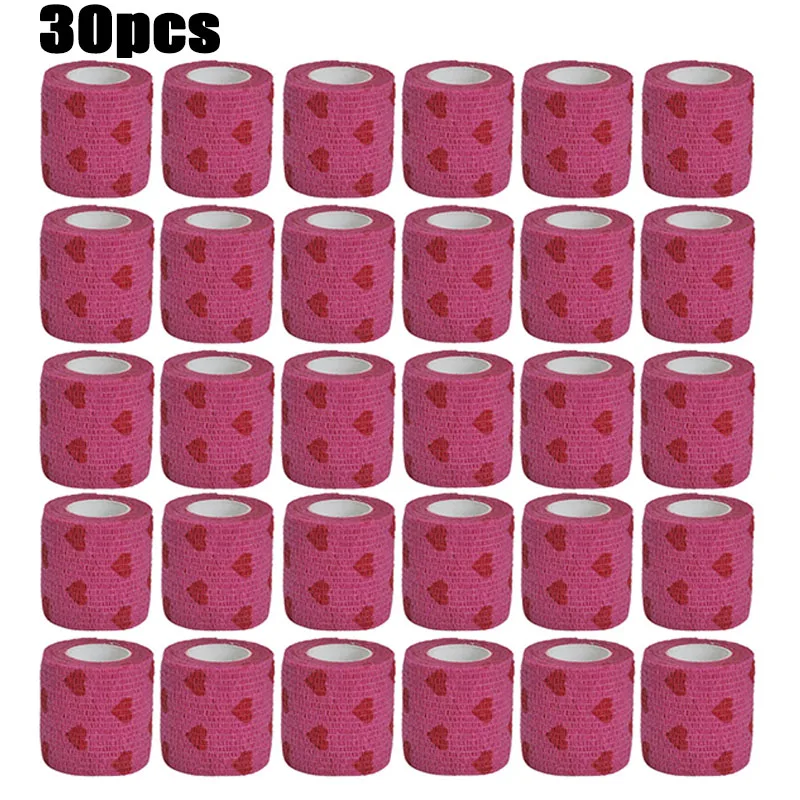 1/6/12/24/30pcs Tattoo Grip Strength Bandage Cover Tape Non Woven Waterproof Self Adhesive Wrist Protection Accessories