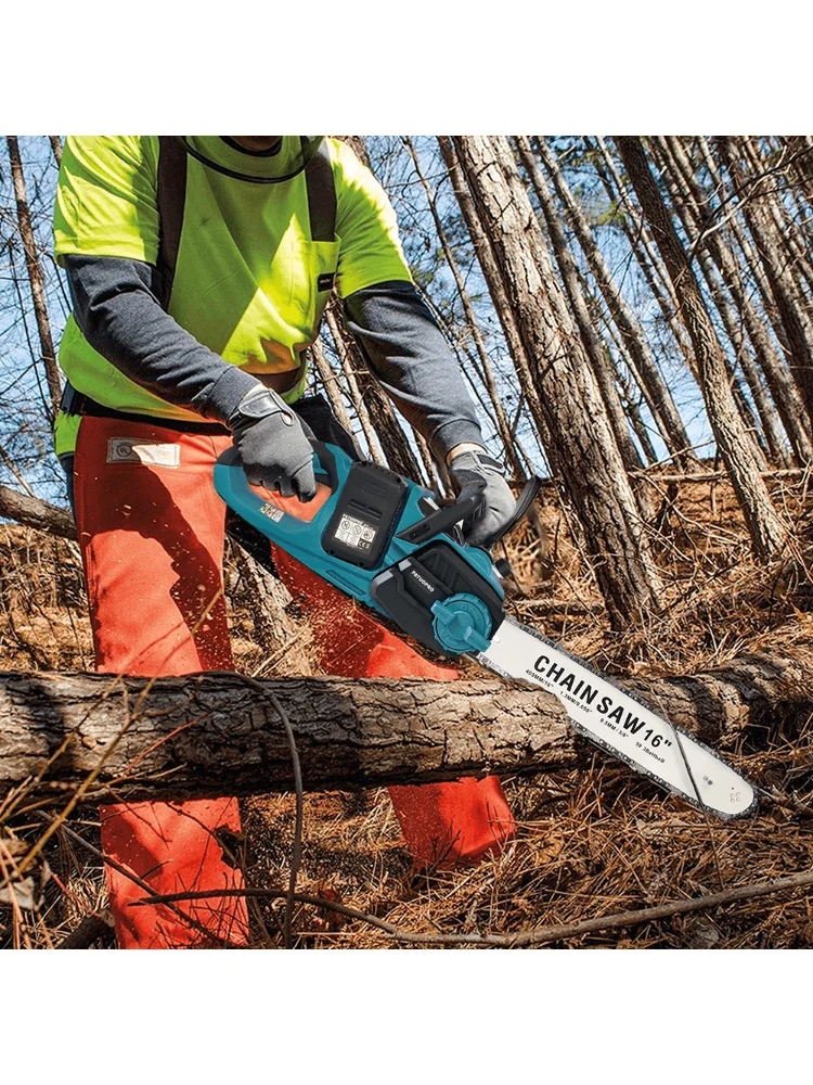 16Inch Brushless Cordless Electric Chainsaw Rechargeable Woodworking Tools For Orchard Branch Handheld Cutter For Makita Battery