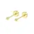 1Pair 2mm Ball Gold
