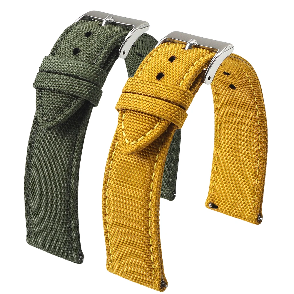 18mm 19mm 20mm 21mm 22mm 24mm Waterproof Sailcloth Watch Strap Two-Sided Nylon Watchband Quick Release Band Sport Belt For Men