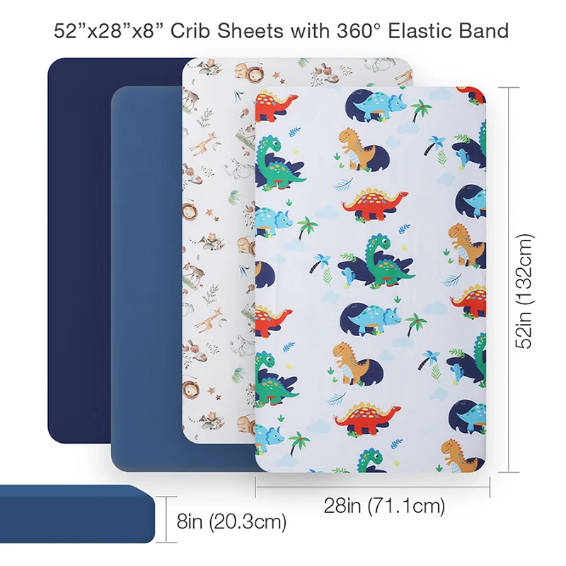 1PC Mini Crib Sheets Print Portable Fitted Playard Sheet Baby Toddler Playard Mattress Cover