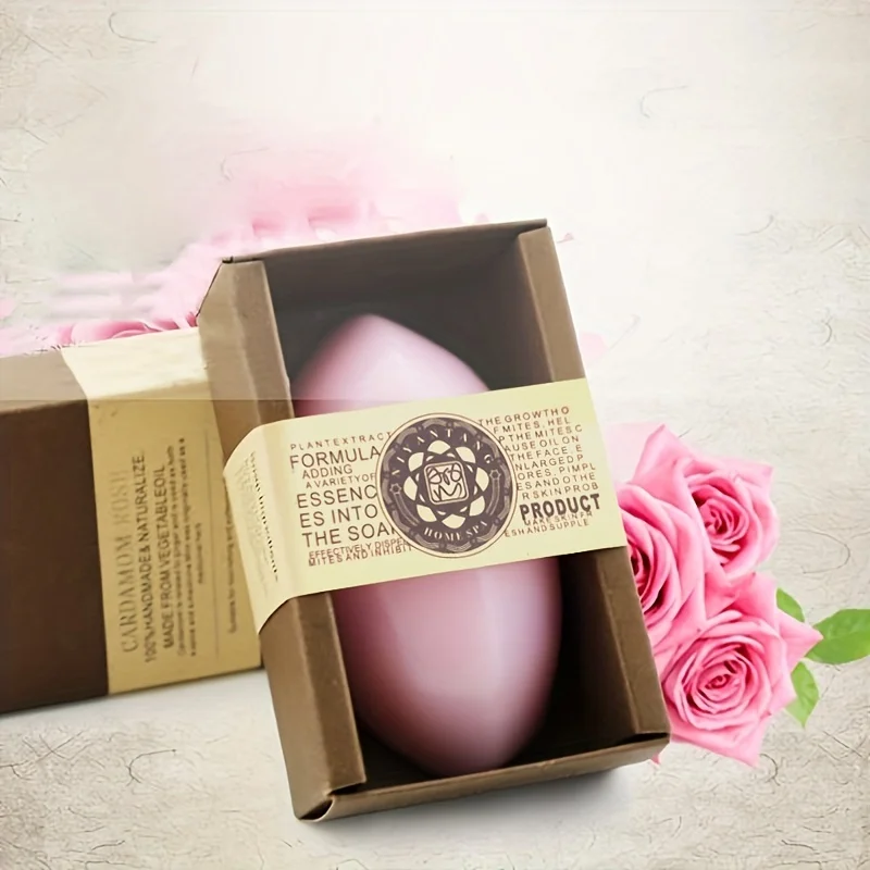1PCS 110G High Quality Handmade Rose Soap Deep Cleansing Face And Body Moisturizing For Home Or Travel