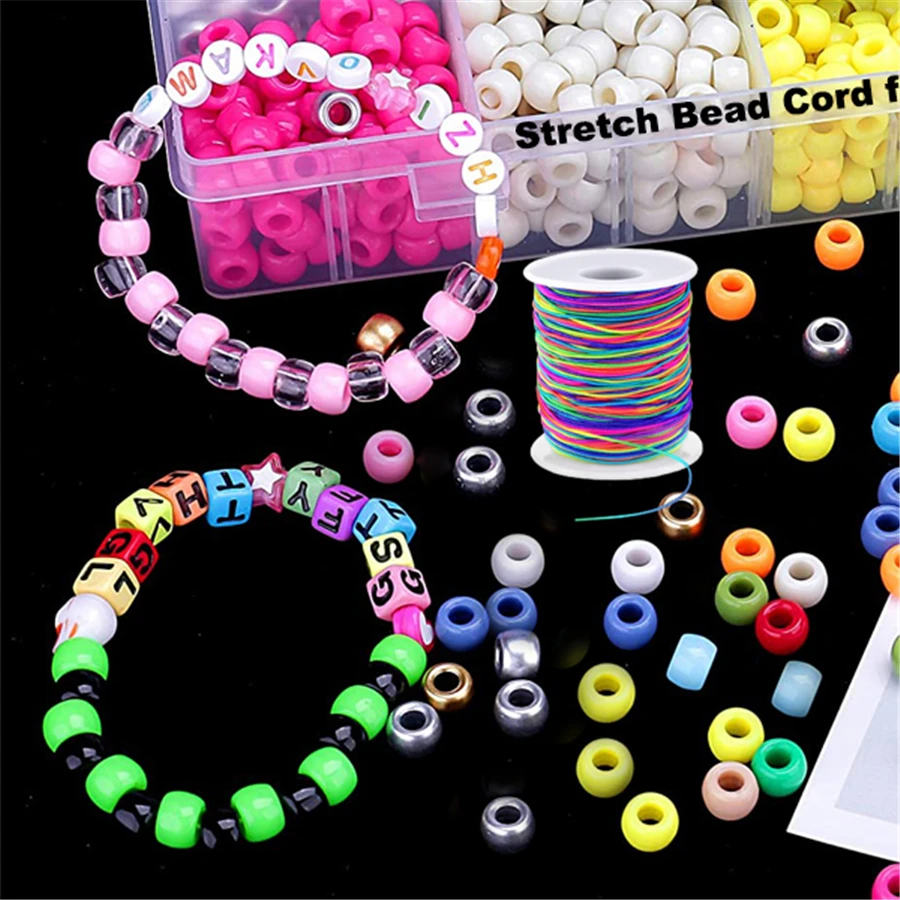 1mm Stretchy Bracelet String, Sturdy Rainbow Elastic String Elastic Cord for Jewelry Making Necklaces Beading and Crafts