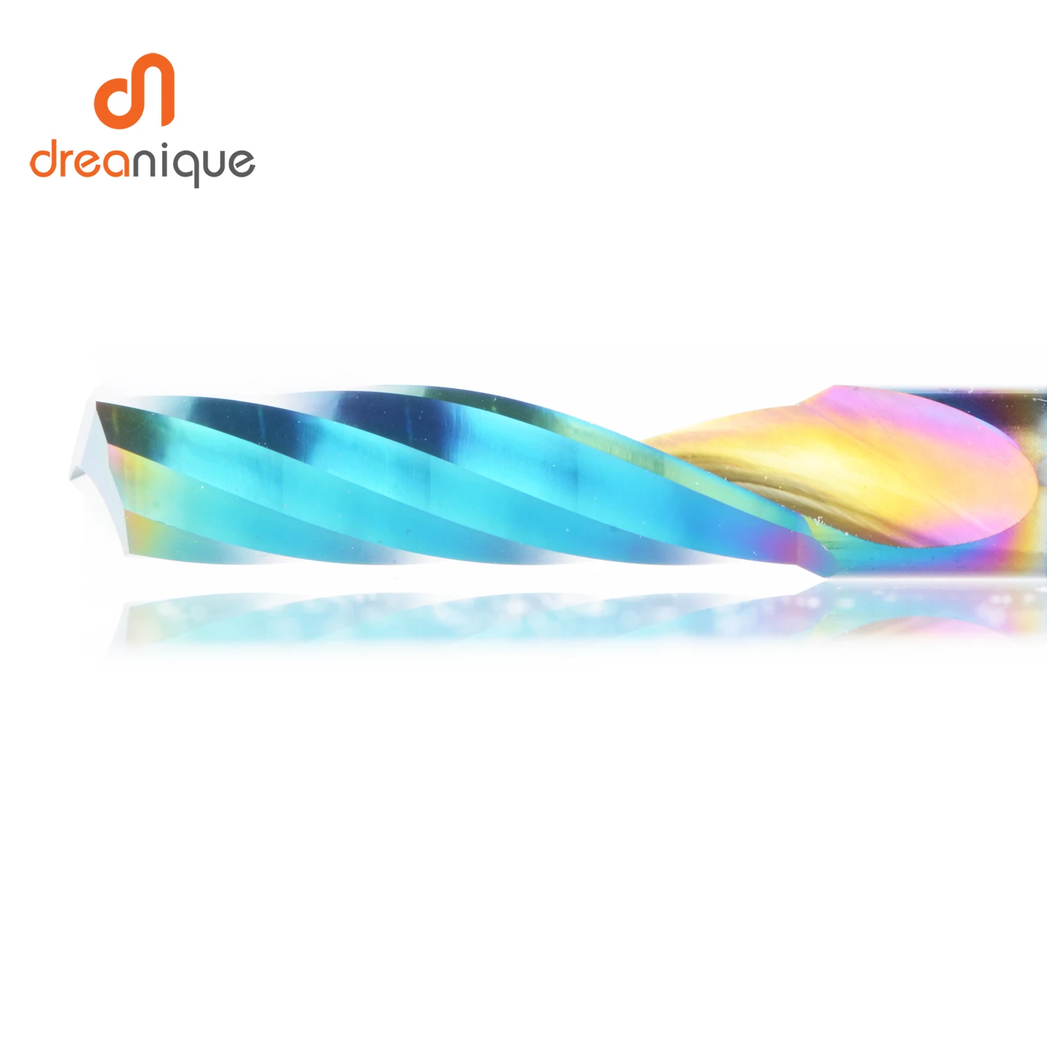 1pc AAAAA Single Flute Carbide Spiral End Mill 3.175 ,4,5,6mm Aluminum Milling Cutter Engraving Woodworking Acrylic DLC Coating