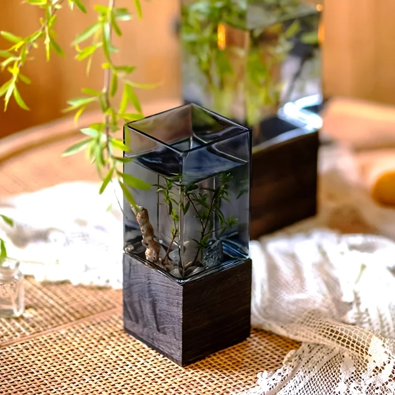 1pc Nordic Style Acrylic Vase with Base, perfect for party table centerpieces, living room decoration, ideal gift for others