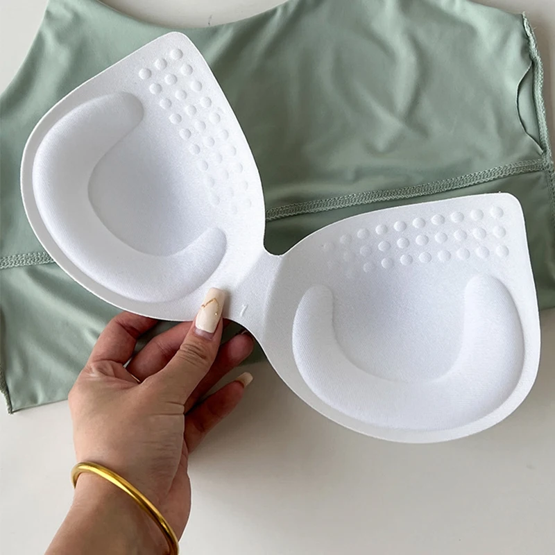 1pcs Girls Straps Vests Women Ice Silk Bras Ladys Inside Wear Camisoles Slim With Padded Underwears Summer Female Sexy Tank Tops