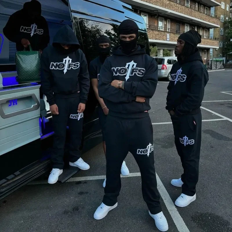 2024 New Men's Fashion Casual Tracksuits Outdoor Fitness Jogging Hooded Sets Sports Luxury Hoodie Drawstring Pants Suit Clothing