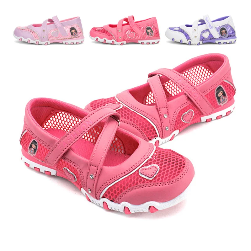 2024 New Summer High Quality Non-slip Children Shoes Girls Fashion Sandals Cartoon Princess Sandals Kids Flat