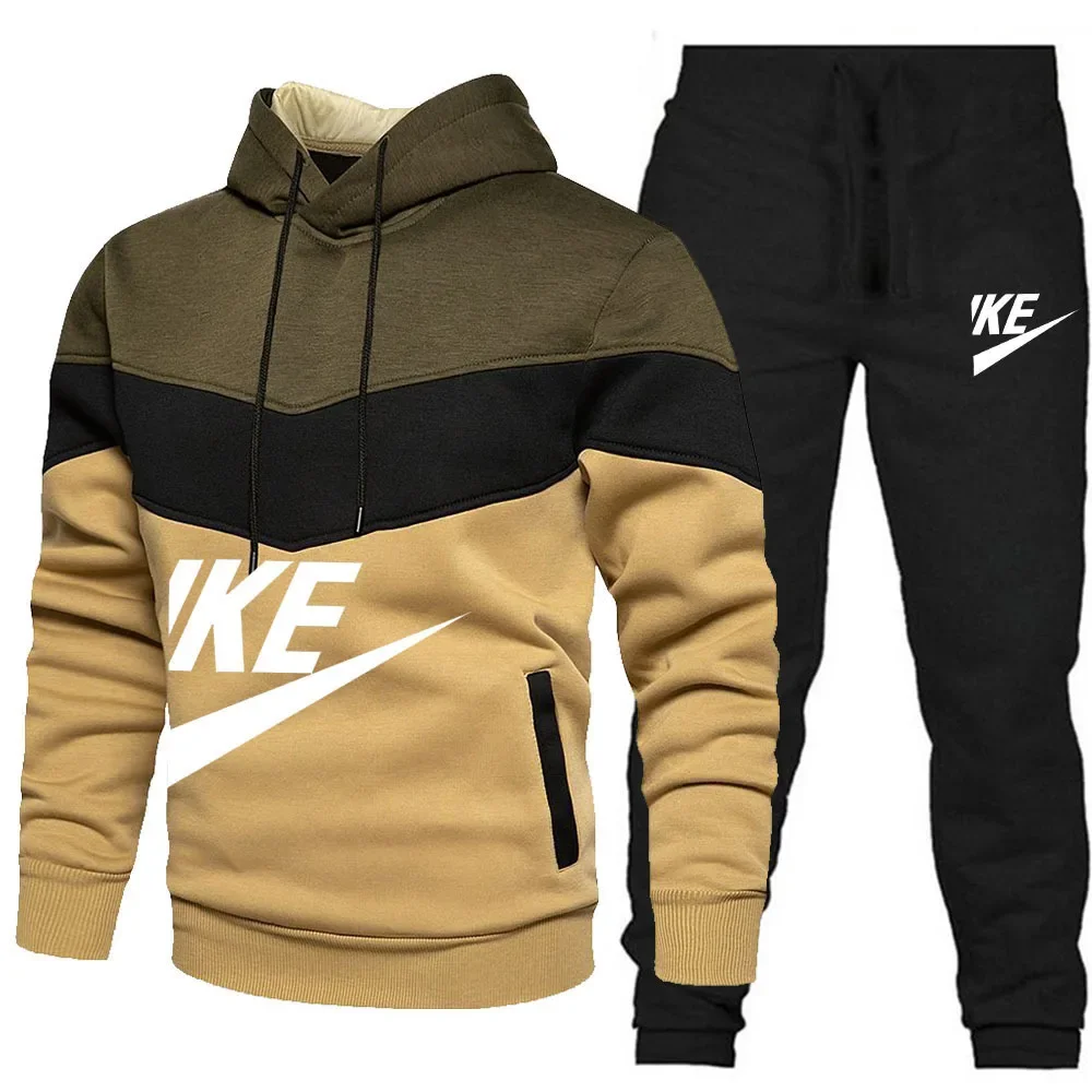 2025 New Autumn Winter Men's Sets Zipper Hoodie+Pants Pieces Casual Tracksuit Male Sportswear Brand Clothing Sweat Suit