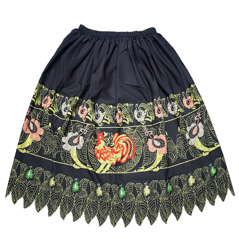 2025 New Design Polyester Floral Printed Polynesian Micronesia Island Beach Skirt For Women
