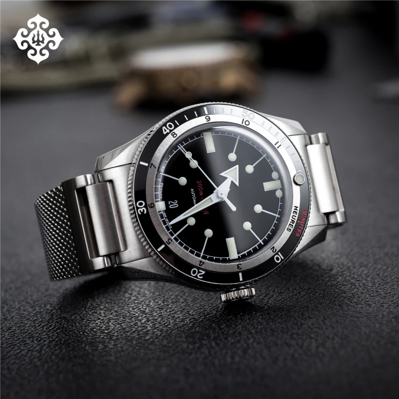 2025 New IPOSE IX&DAO Men's GMT Automatic Mechanical Watch PT5000 Stainless Steel Sapphire Classic Vintage Diver 5303 Watches C3