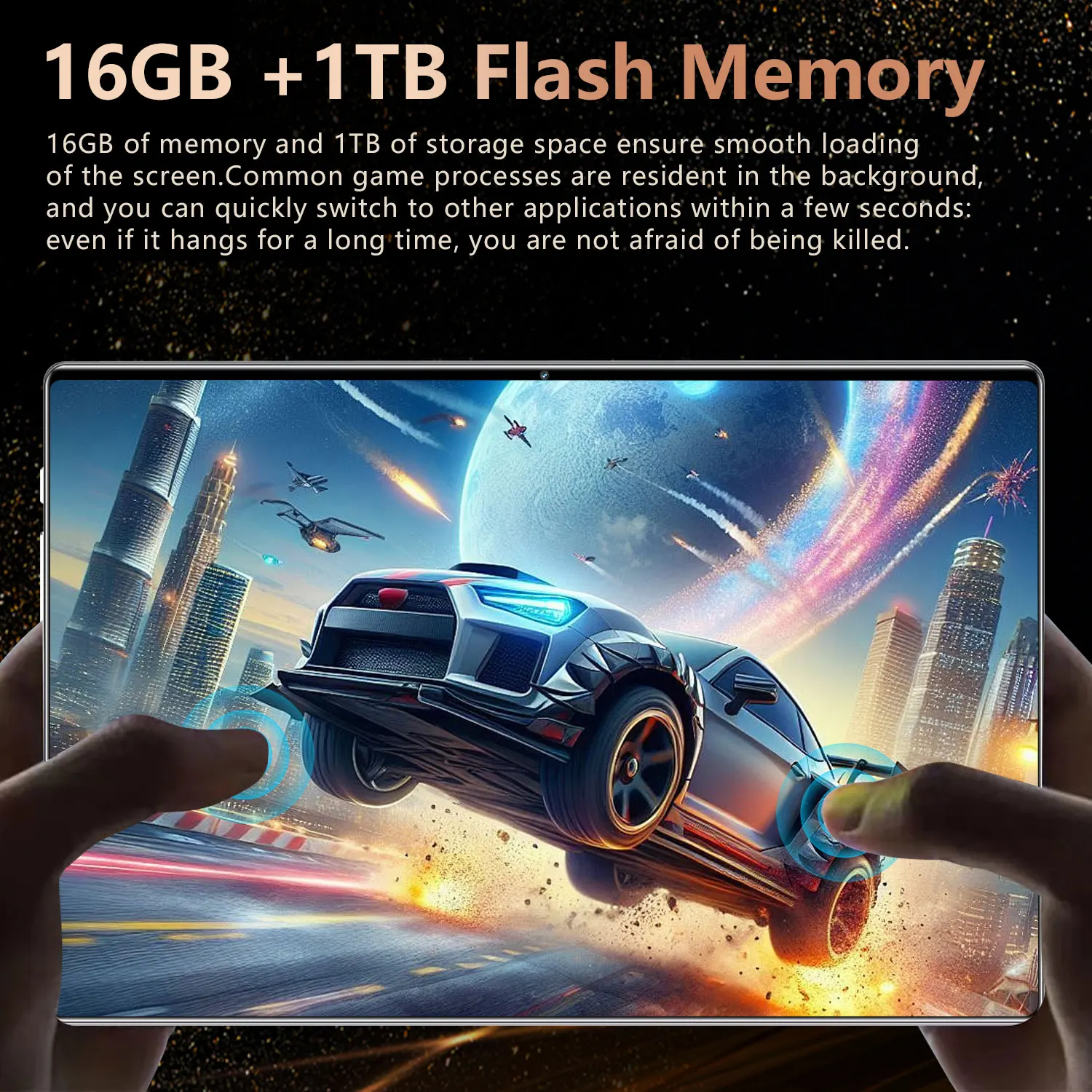 2026 5G New 10.36Inch Tablet Android 16GB RAM 1TB ROM Android 13.0 12000mAh Battery 16MP 32MP 10 Core Dual Sim Network Bluetooth