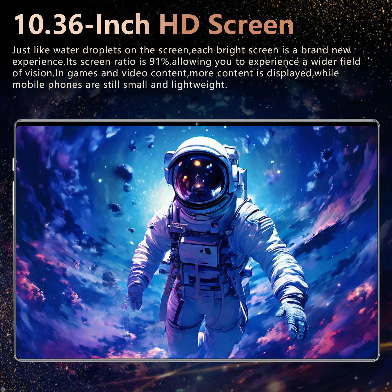 2026 5G New 10.36Inch Tablet Android 16GB RAM 1TB ROM Android 13.0 12000mAh Battery 16MP 32MP 10 Core Dual Sim Network Bluetooth