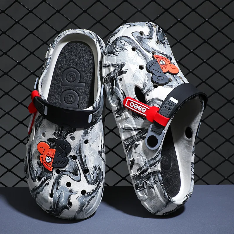 2026 New Men's Slipper Casual Camo Cool Non-Slip EVA Beach Slippers Summer Outdoor Clogs DIY Sports Sandals