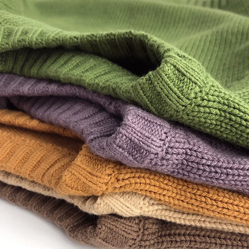 2026 Spring New Pure Cotton Solid Kids Sweaters Vintage Boys Pullover Knitwear for 1-7 Years Toddler Girls Sweater Shirt Outwear