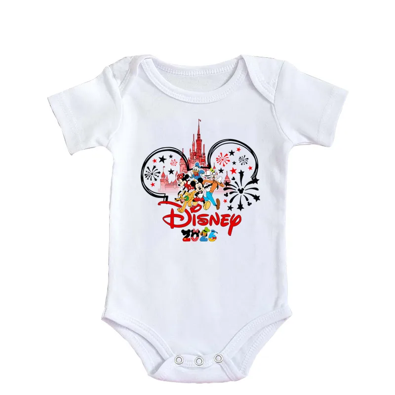 2026 Summer Vacation Family Matching Outfits Father Mother Kids Matching T-shirt White Cotton Family Look