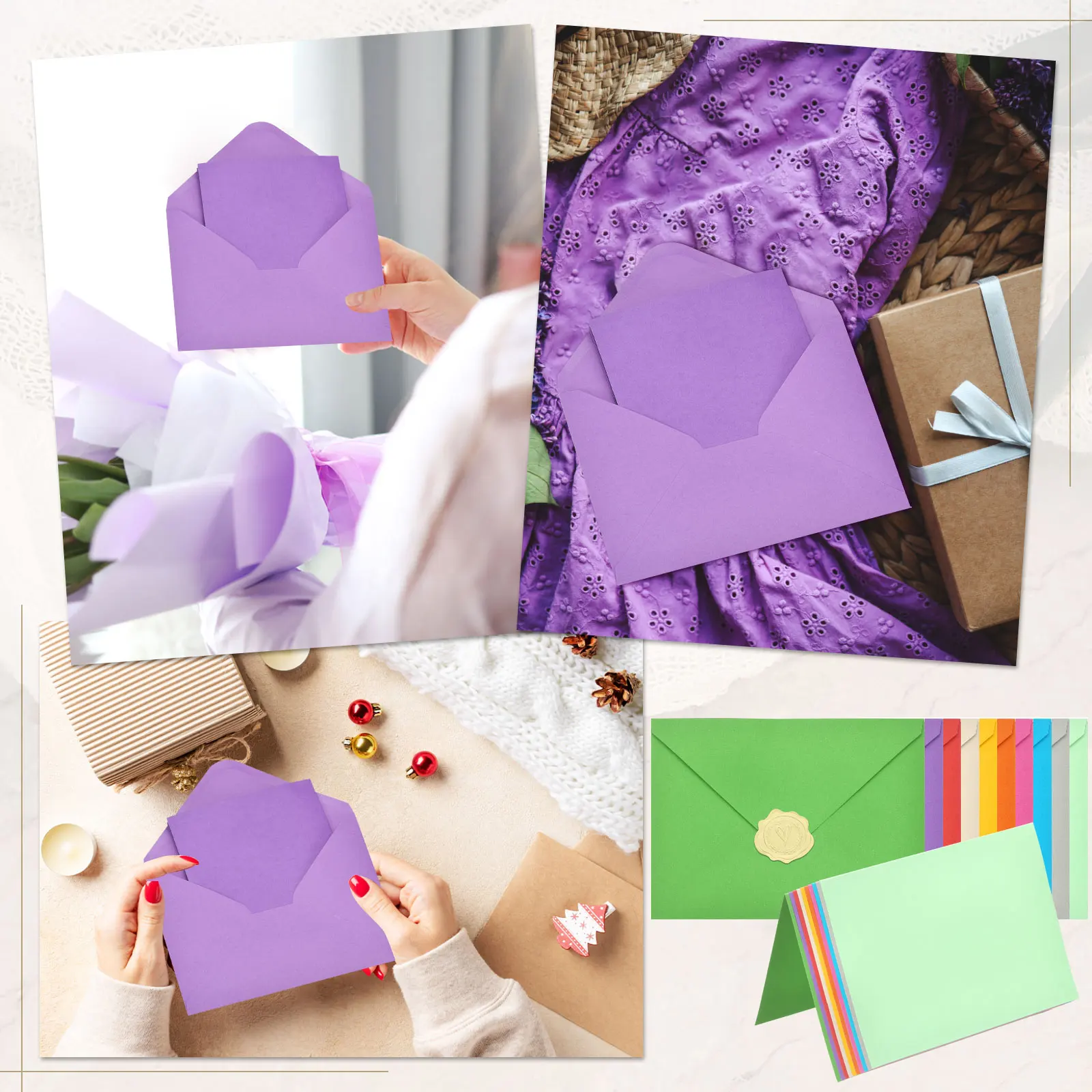 20Pack 5x7 Blank Cards and Envelopes V Flap A7 Envelopes with Cardstock & Gold Stickers Small for Greeting Cards Invitations