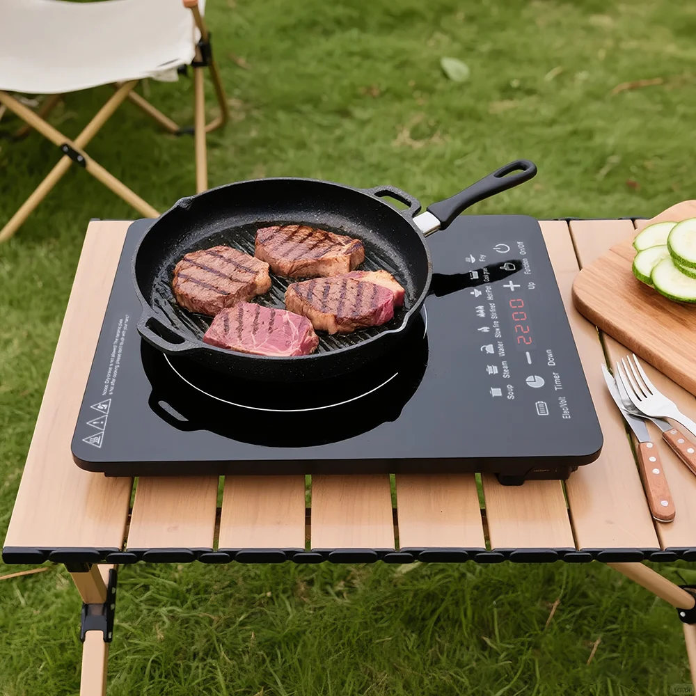 2200W Electric Induction Cooker UK Plug Induction Cooktop Timeable Energy-saving Induction Cooker Touch Panel Desktop Burner