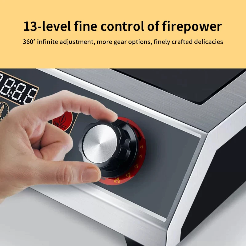 220V 3600W high-power single-head induction cooker button control maximum load-bearing 50KG black crystal pane