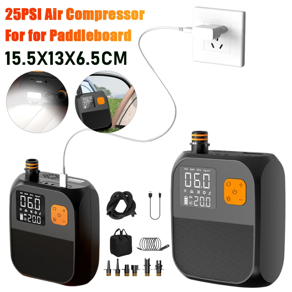 25PSI SUP Boat Air Compressor Inflation Paddle Board Pumps Stand Up Paddle SUP Pump Electric Air Pump Boat Kayaking Accessories