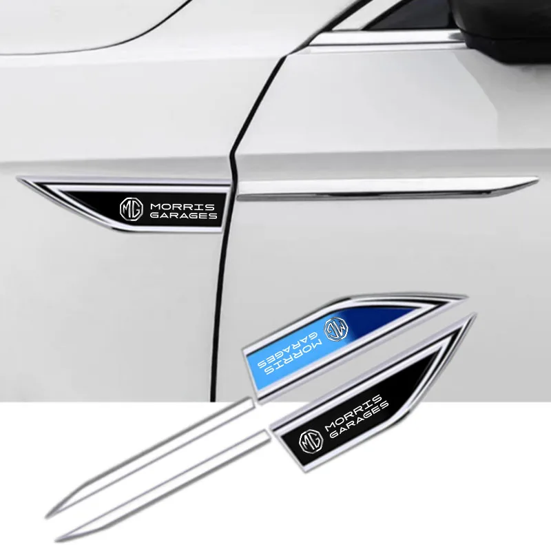 2Pcs Car Door Fender Side Blade Badge Car Body Protective Car Metal Sticker for MG HS EHS MG3 MG5 MG6 MG7 GT RX5 ZT RX8