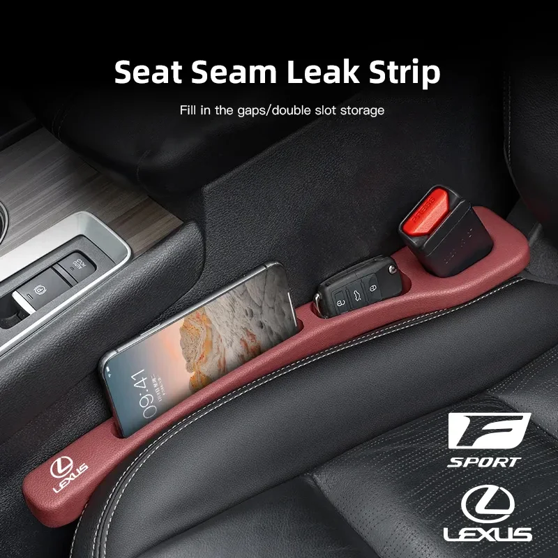 2Pcs Car Seat Gap Plug Side Seam Filler Strip Accessories For Lexus F SPORT ES RX NX LS UX LM LX GX LC RZ IS CT GS RC HS SC TX L