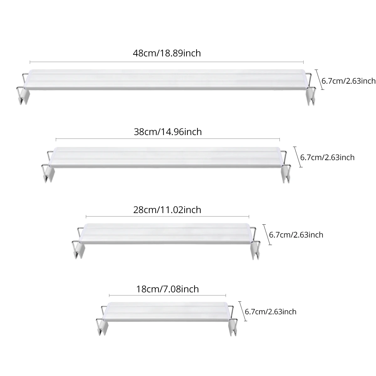 3 Color Changeable LED Aquarium Lighting Fish Tank Aquatic Plant Grow Light Extensible Aluminum Light Bar Clip Lamp Decor