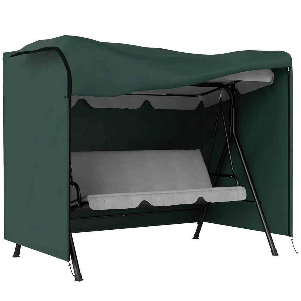 3 Seater 600D Oxford Patio Swing Chair Cover Outdoor Garden Furniture Rain Protection Protector Waterproof AntiUV, 205 x 124 x