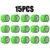 15PCS Green