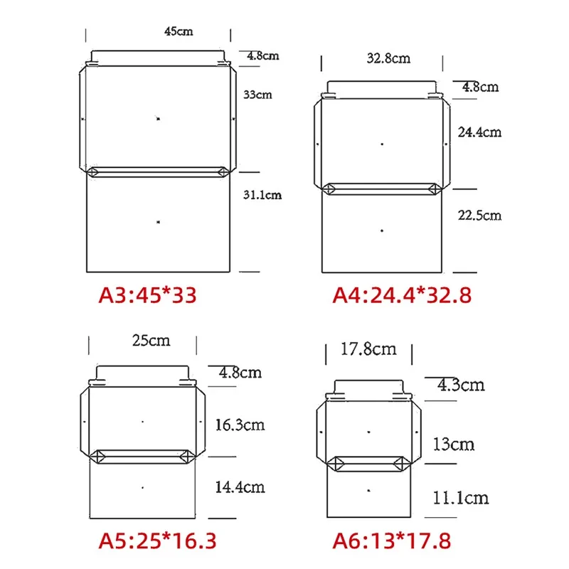 30pcs Envelope A3 A4 A5 A6 Postcards Message 250g Kraft Paper Autohesion Invitations Business Letters Express File Storage Bag