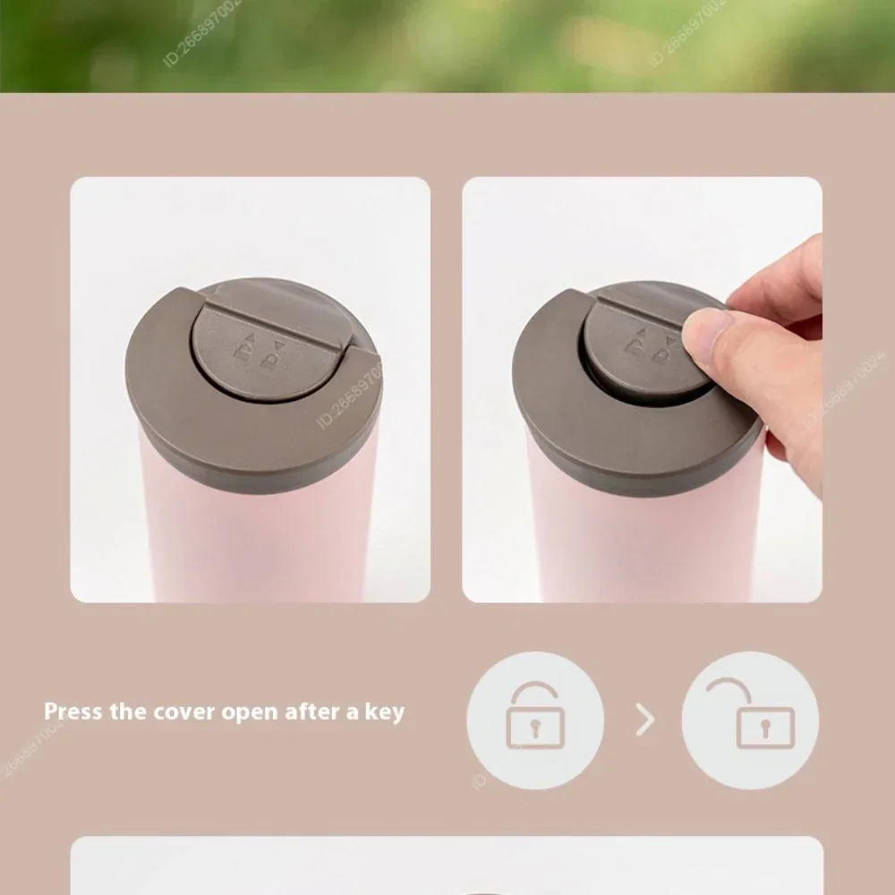 360ML Tyeso Stainless Steel Insulated Travel Mug Leak-Proof Direct Drink Water Bottle for Men and Women Portable Car Coffee Cup