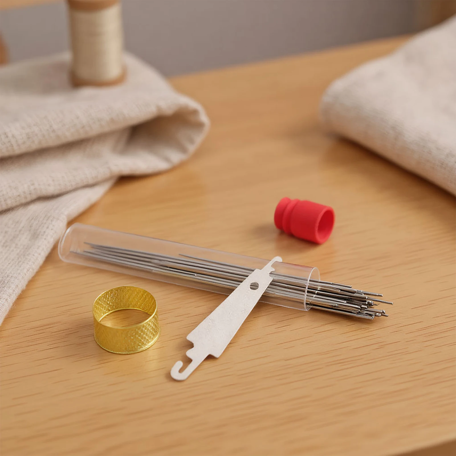 37Pcs Sewing Tool Set Steel Sewing Needles Big Eye Steel Sewing Needles Kit