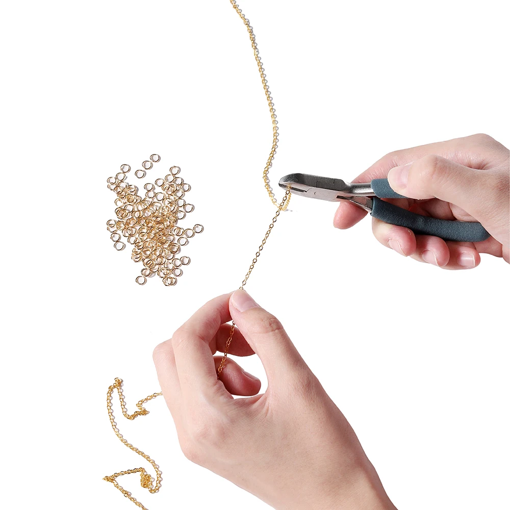 3Meter Alloy Bulk Link Chain With Jump Rings Lobster Clasps Necklace Chains For DIY Jewelry Making Supplie Necklaces Accessories