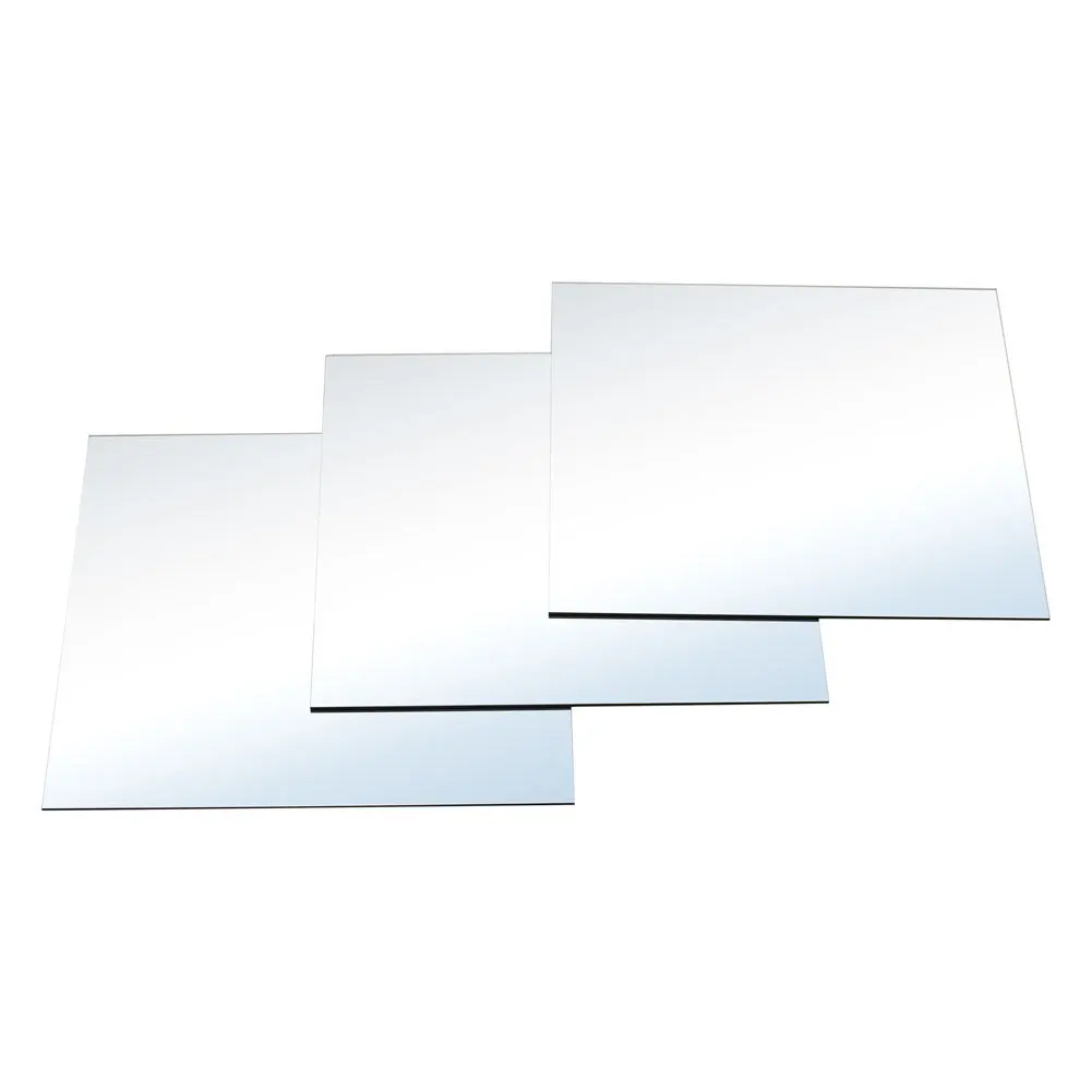 3pcs 30cm Acrylic Adhesive Wall Mirror Tiles