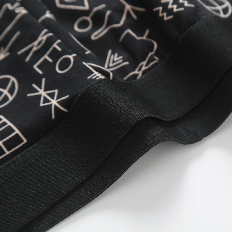 4/10piece Set Of European And American Men's Fashionable Printed Boxer Shorts Loose Oversized Elastic Waist Underwear Base Short