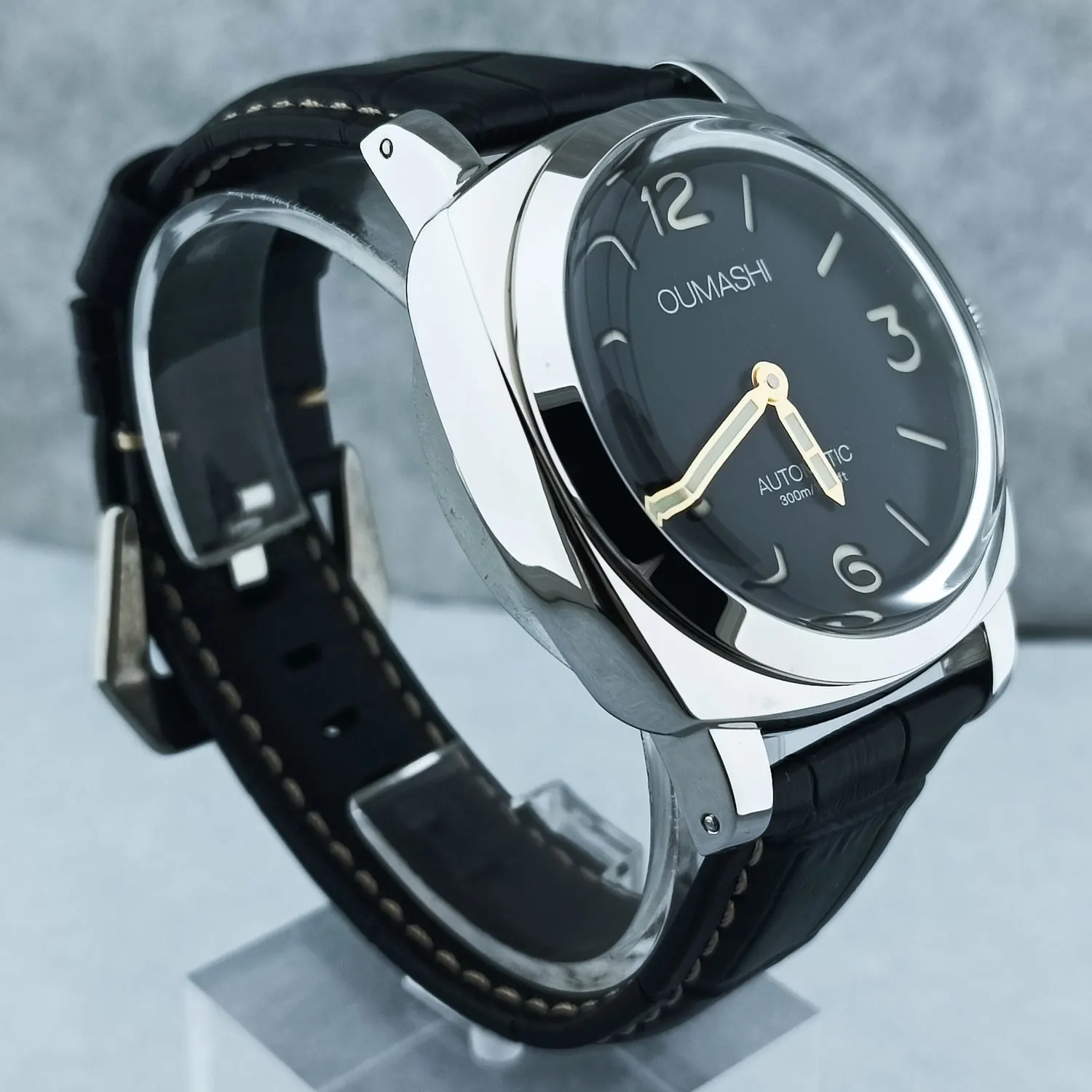 46mm Men's Watch Manual Winding Seagull ST3600 Movement Sapphire Glass Waterproof 316L Stainless Steels Custom Watch