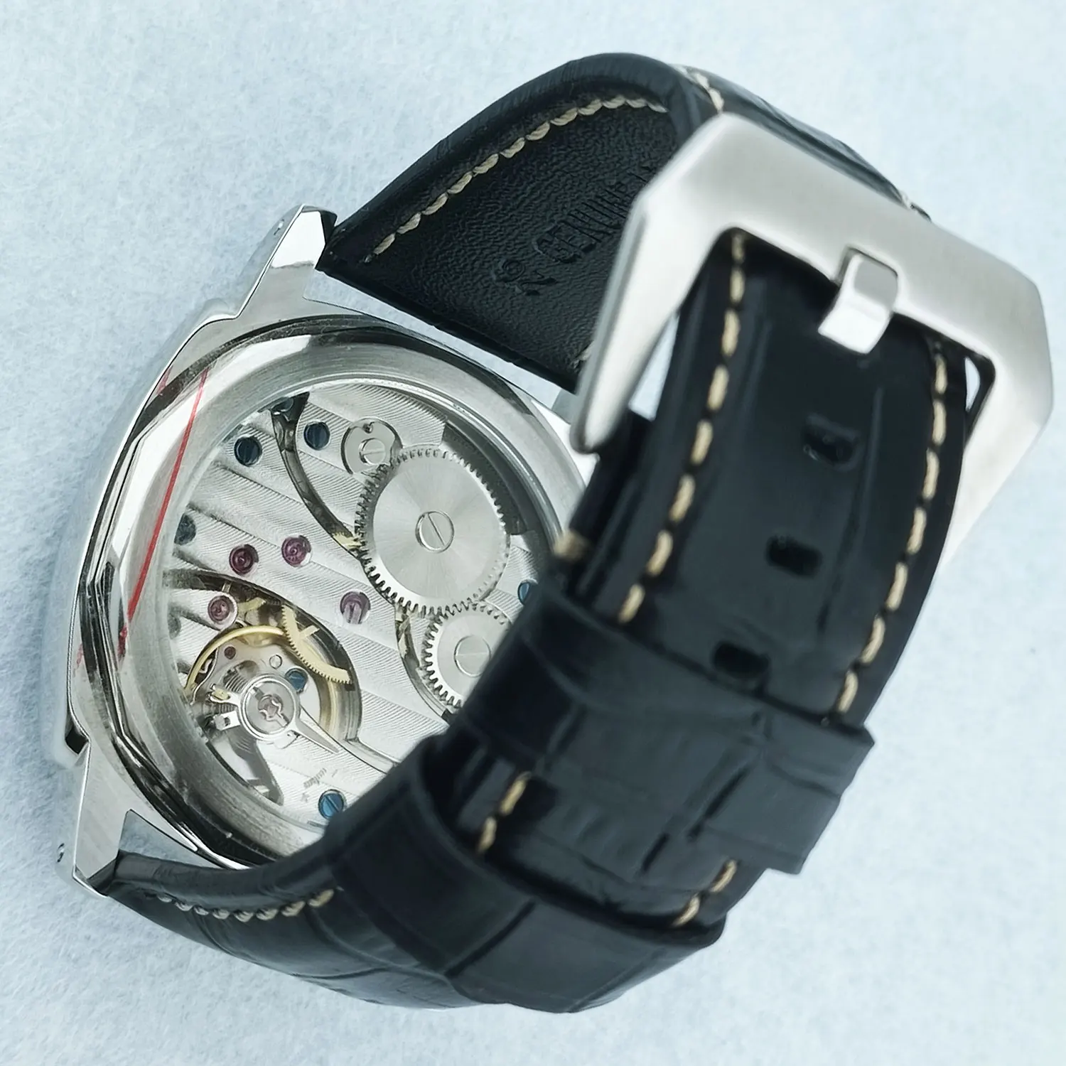 46mm Men's Watch Manual Winding Seagull ST3600 Movement Sapphire Glass Waterproof 316L Stainless Steels Custom Watch