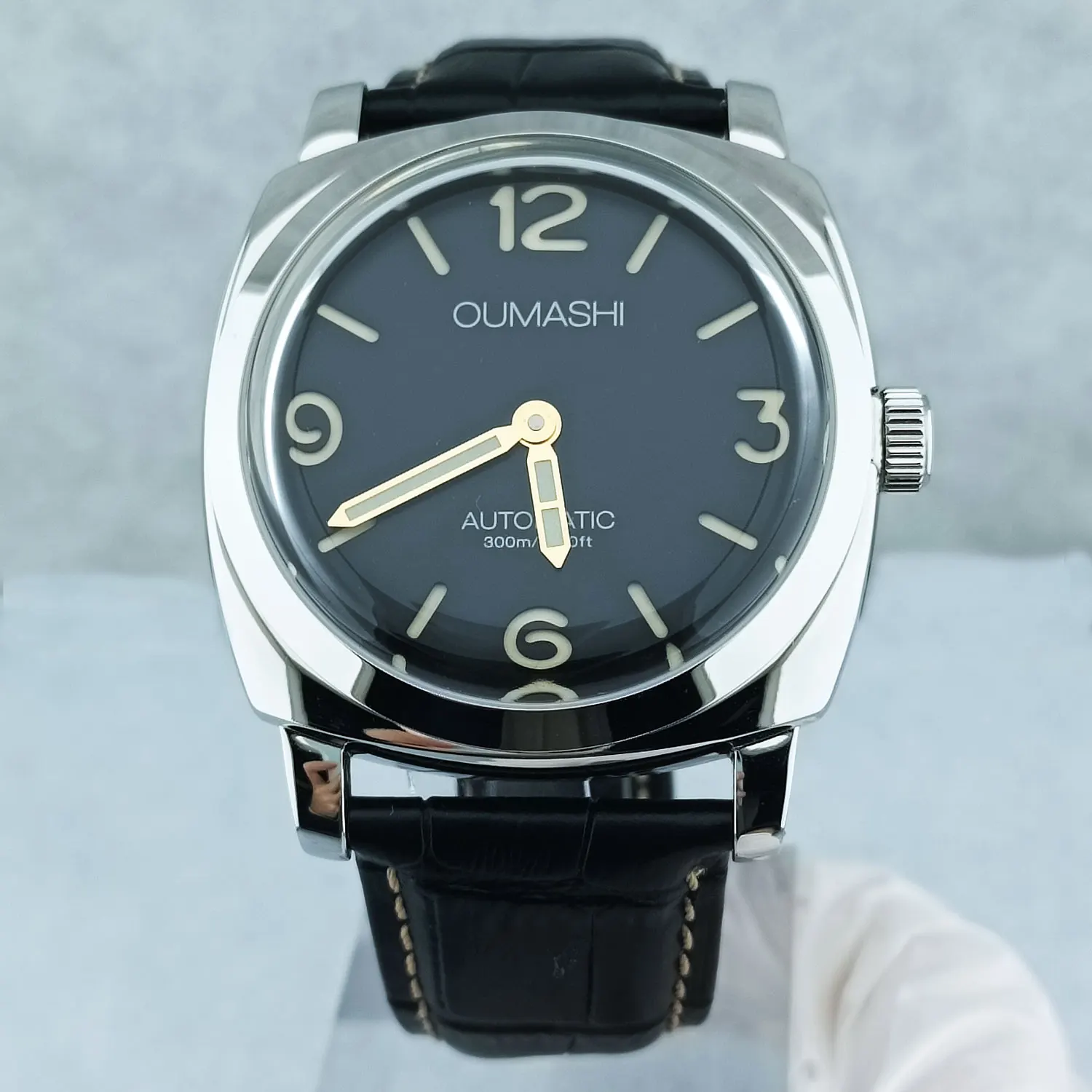 46mm Men's Watch Manual Winding Seagull ST3600 Movement Sapphire Glass Waterproof 316L Stainless Steels Custom Watch