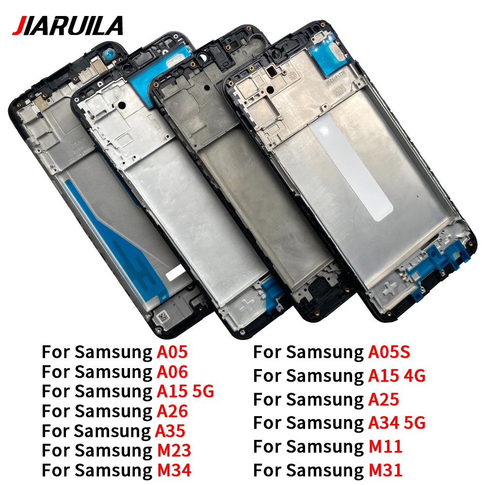 5 Pcs For Samsung A05 A05S A06 A15 4G A26 A34 5G A35 M11 M23 M31 M34 Front Housing LCD Frame Screen Bezel Holder