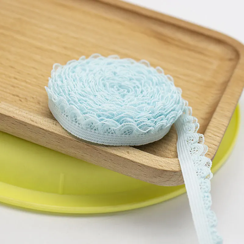 5/10yards Ruffle Elastic Lace 13mm Spandex Fabric Ribbon for DIY Sewing Underwear Garments Hometexile Accessory