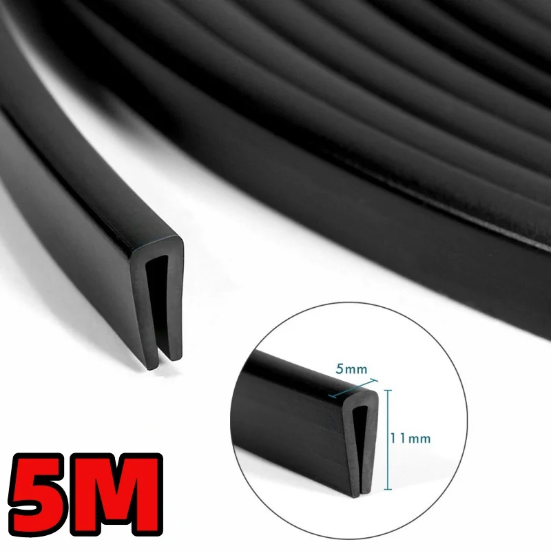 5M Rubber Edging Trim Strip 5M Car Door Edge Protector Strip 1x Rubber Edging Trim Strip 5M Car Door Edge Protector Strip