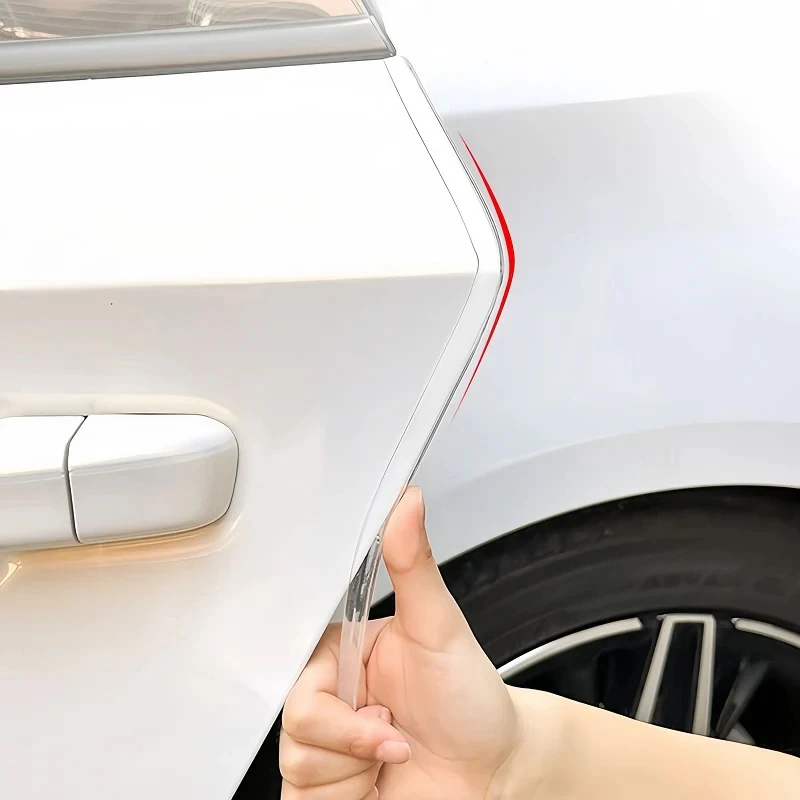 5M Transparent Car Door Edge PVC Scratch Protector Strips Car Anti-collision Sealing Strip Door Anti-scratch Transparent Strip