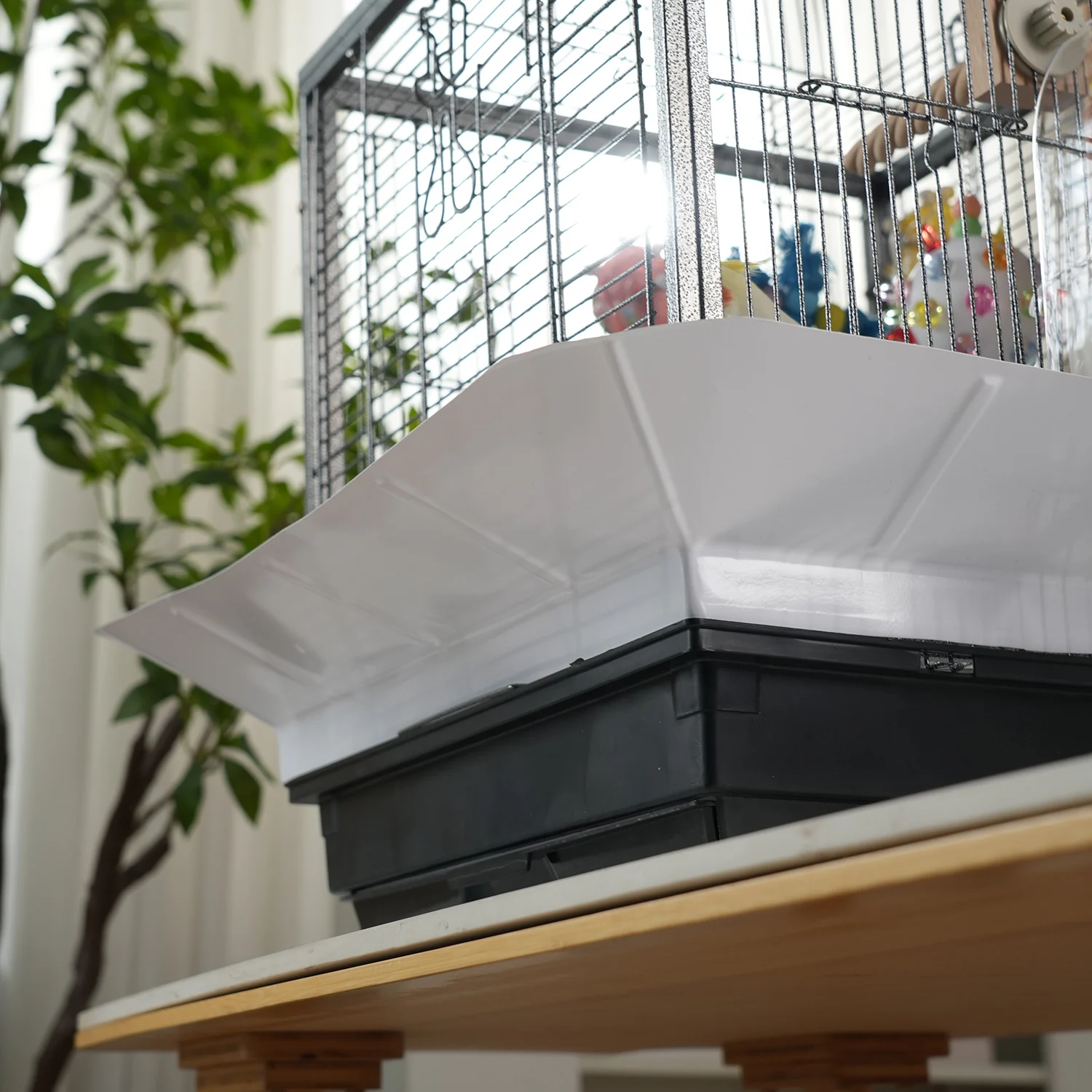 60cm Metal Parrot Cage with Slide-Out Tray and Handle Bird Cage for Parrot Cockatiels Budgies Finch Lovebirds Pigeons, Black