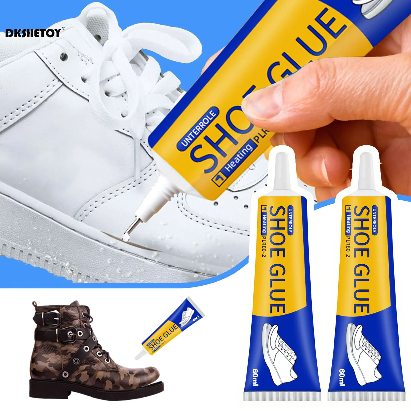 60ml Super Strong Shoe Glues DIY Repairing Adhesive Universal Waterproof Shoe Sealers for Sneakers Boot Leather Fast Repair Glue