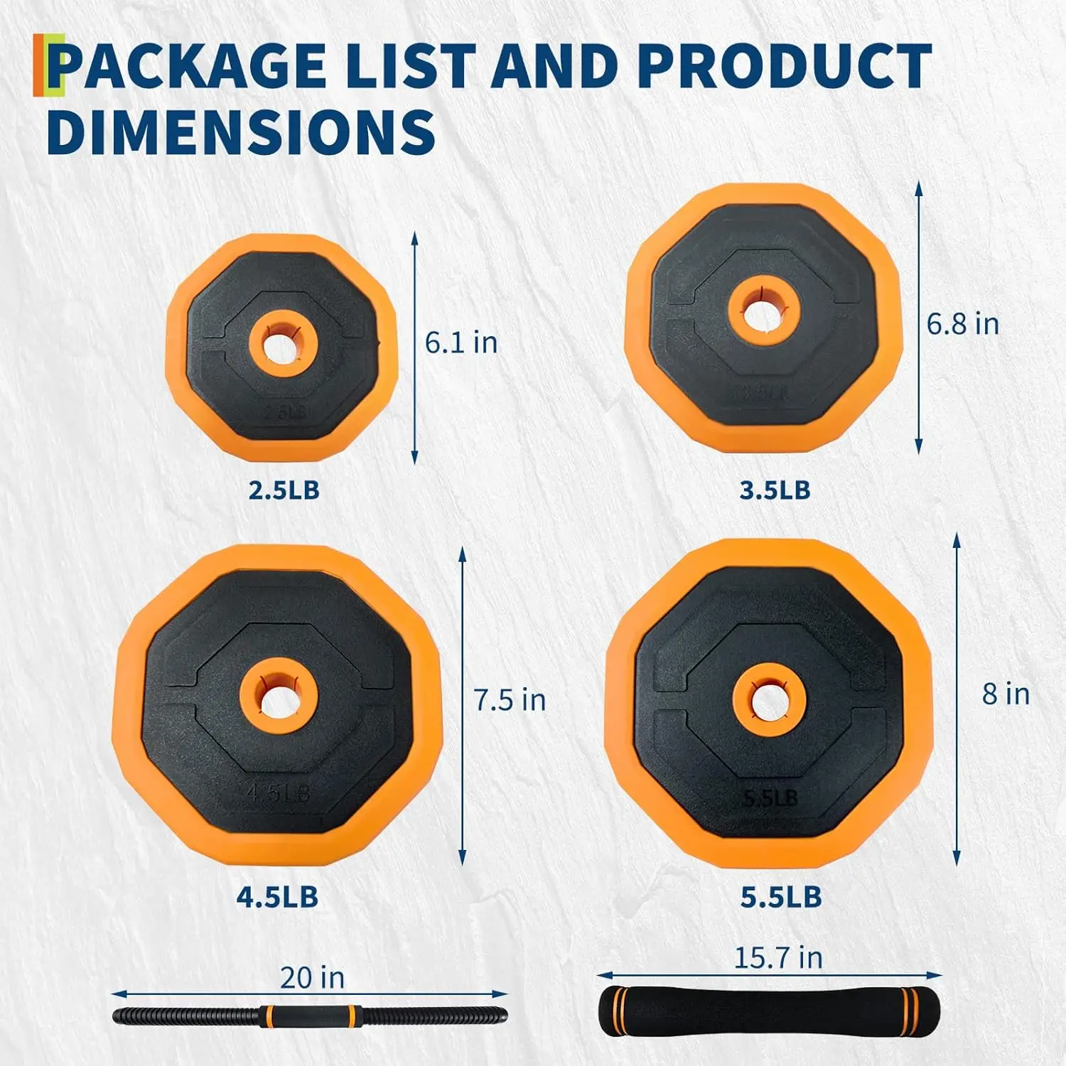 66lbs Free Weight Set with Connector,4 In1 Dumbbells Set Used As Barbell,Kettlebells,Push Up Stand for Home Gym