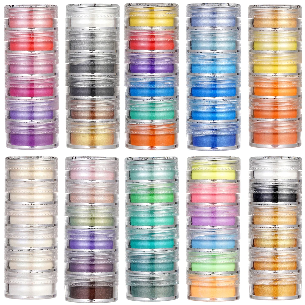 6Colors/Set Pearl Powder Pigment Resin Mold Colorant Dye Pearlescent Epoxy Resin Pigment for DIY Epoxy Resin Crafts Supplies