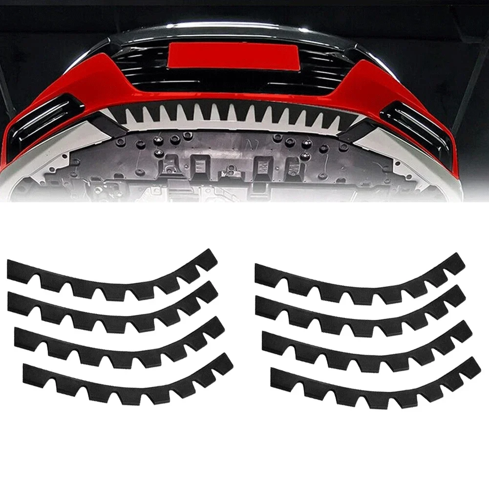 8x Car Bumper Guard Anti-Scratch Kit Scrape Protect Skid Plate DIY 35*2.8cm Automobile Front Lip Anti-collision Decorative Strip