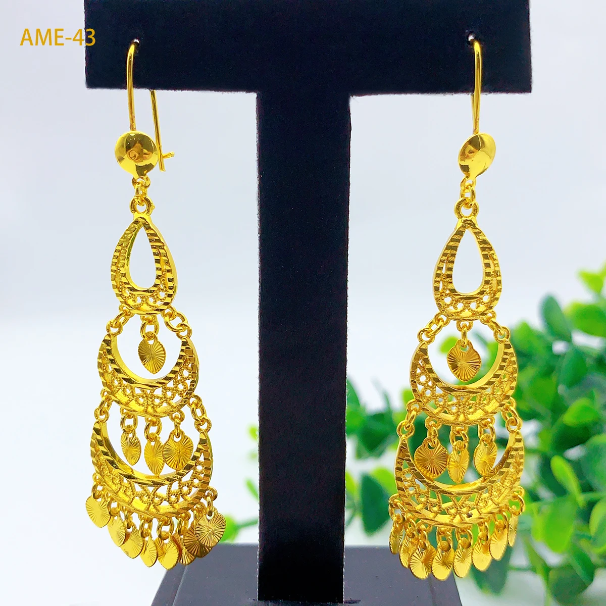 ANIID Dubai Lady Design Tassel Drop Earrings Jewelry For Women Ethiopian African Gold Color Jewellery Wedding Gifts Party
