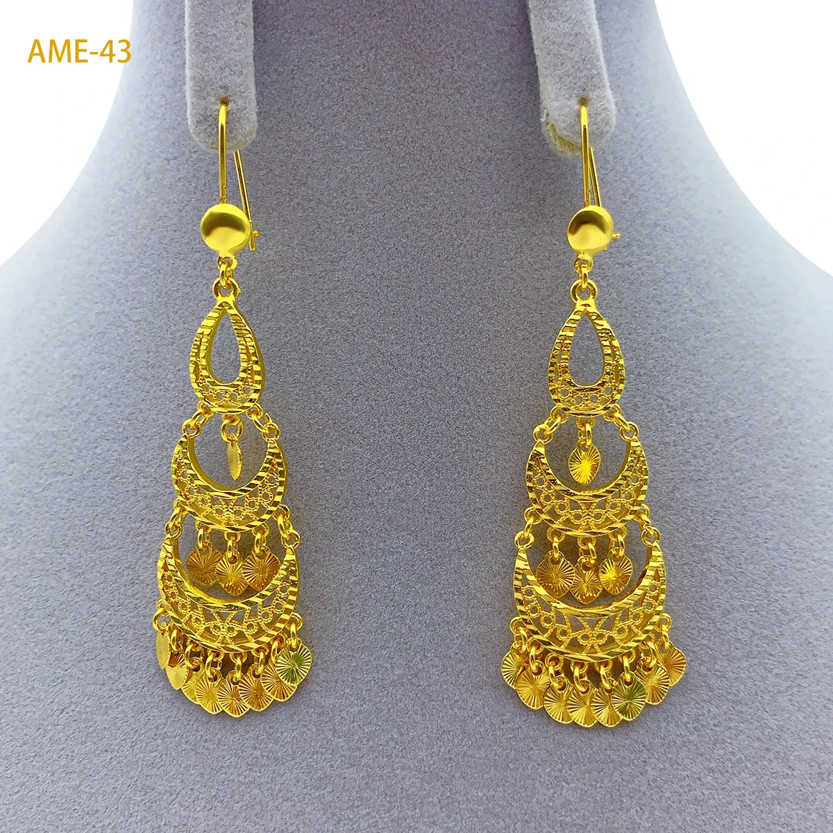 ANIID Dubai Lady Design Tassel Drop Earrings Jewelry For Women Ethiopian African Gold Color Jewellery Wedding Gifts Party