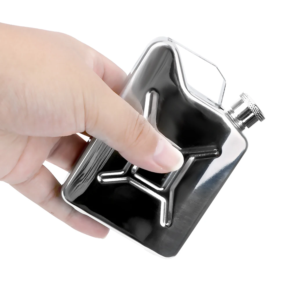 Alcohol Wine Container Gasoline Bucket Style Portable Whisky Vodka Bottle Kit Hip Flasks 5oz Stainless Steel For Party Bar Home